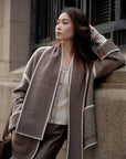 EP YAYING Knitted Wool Coat