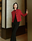 YAYING Wool Cashmere Boxy Elegant Coat