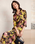 YAYING Silk Floral Dress