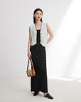 EP YAYING Long Slim Suspenders Dress