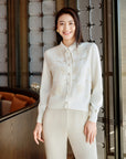 YAYING Lantern Sleeve Knitted Sweater