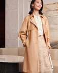 YAYING Mulberry Long Trench Coat EPJPS7303AE