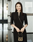 YAYING Chinese Style Waist-Cinched Dress