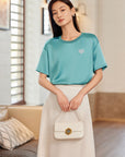 YAYING Acetic Acid Square Shoulder T-shirt EPJET5303AG