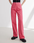 EP YAYING Cotton Linen Straight Jeans