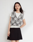 EP YAYING Jacquard Knit Vest