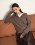 EP YAYING Sheep Wool Knitted Cardigan