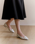 YAYING Double-E Blessing Button Flat Shoes