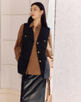 EP YAYING Wool Tweed Vest
