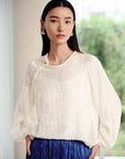 EP YAYING Chinese Style Mulberry Silk Shirt