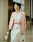 YAYING Silk Floral Jacquard Suit Jacket