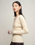 EP YAYING Yak Wool Cashmere Knitted Sweater