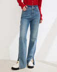EP YAYING Splicing Slim Jeans