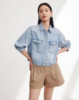 EP YAYING Vintage Denim Jacket
