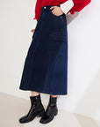 EP YAYING Straight Denim Skirt