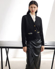 EP YAYING Pure Wool Knitted Cardigan