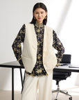 EP YAYING New Chinese Style Wool Vest