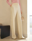 YAYING Velvet Pleated Straight Pants