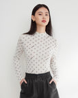 EP YAYING Wool Jacquard Sweater