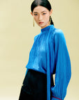 EP YAYING Silk Pleated Shirt