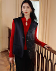 EP YAYING New Chinese Style Wool Vest