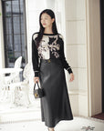 YAYING High-Waisted Leather Skirt