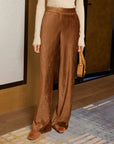 YAYING Velvet Pleated Straight Pants