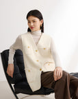 EP YAYING White Yak Wool Vest