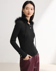 EP YAYING Slim Fit Pure Wool Knitted Sweater
