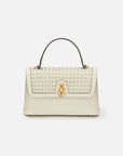 EP YAYING Woven Leather Flap Bag