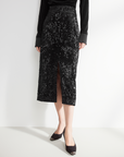 EP YAYING Retro Modern Leather A-Shape Skirt