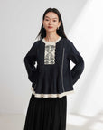 EP YAYING Chinese-style Embroidered Shirt