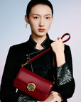 Hetian Jade Rotating Peony Button Bag