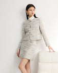 EP YAYING Tweed Chanel-Style Short Jacket