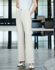 YAYING Silk Slim Flared Pants