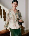 EP YAYING Chinese Style Silk Shirt