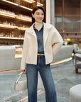 YAYING Cloud Cashmere Stand Collar Coat