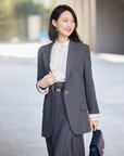 EP YAYING Gray Wool Blazer