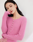 EP YAYING Pure Color Wool Knit Sweater