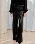 YAYING Fashion Wide-Leg Leather Pants