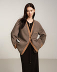 EP YAYING Yak Wool Cashmere Double-Sided Wool Coat