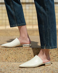 EP YAYING Low-heeled Muller Slippers for Outdoor Wear