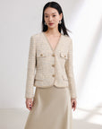 EP YAYING Tweed Chanel-Style Jacket