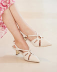 EP YAYING Elegance Mid-Heel Mule Shoes