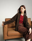 EP YAYING Yak Wool Knitted Cardigan