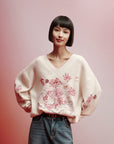 EP YAYING Relaxed Fit Wool Knit Sweater