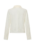 Soft Chunky Wool Jacquard Lace Knitted Top