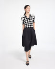 EP YAYING Rhombic Pattern Knit Sweater