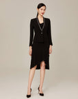 EP YAYING Black Midi Dress