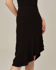 EP YAYING Black Midi Dress